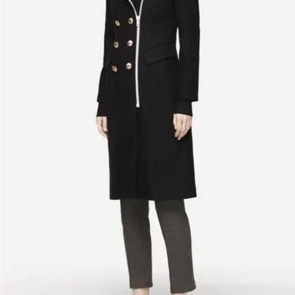 RAG & BONE Sullivan Shearling Collar Double Breasted Wool Coat Zip Jacket *SZ 8 - Picture 9 of 10